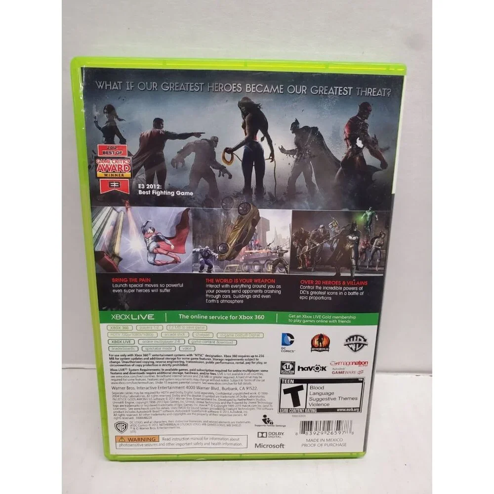 Injustice Gods Among Us Video Game for XBox 360‎